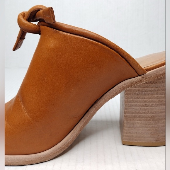 Wal & Pai Doty Boho Genuine Leather Stacked Heel Mules - Picture 15 of 16
